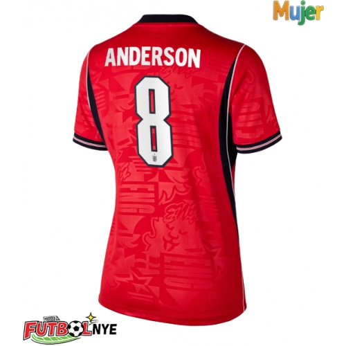 Camiseta Inglaterra Elliot Anderson #8 Visitante Equipación para mujer Mundial 2026 manga corta